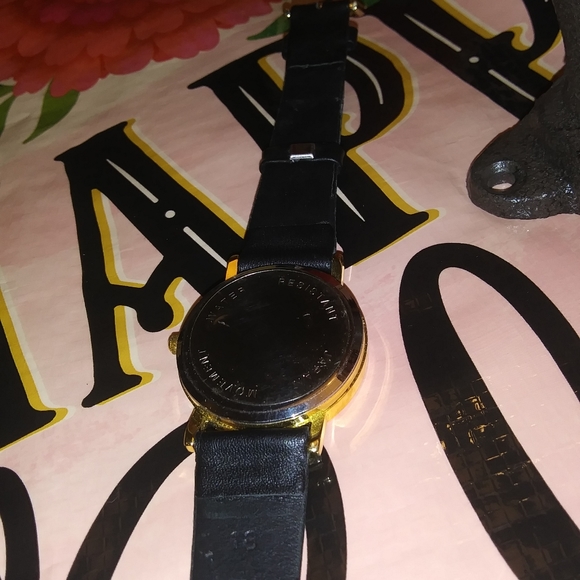 Skunk Watch With Genuine Black Leather Band.